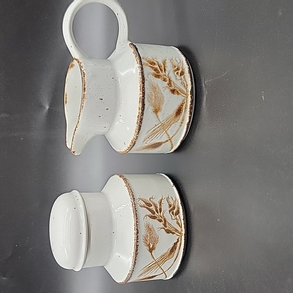 Midwinter Stonehenge Wild Oats Wheat MCM Creamer Sugar bowl w/cover made England